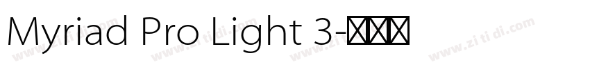 Myriad Pro Light 3字体转换